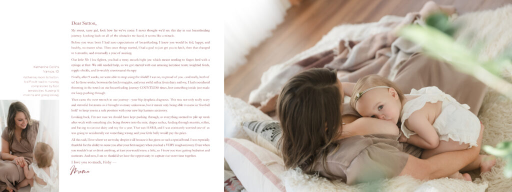 Excerpt from Fed With Love, a breastfeeding photo book project by Boise Idaho photographer Glean & Co