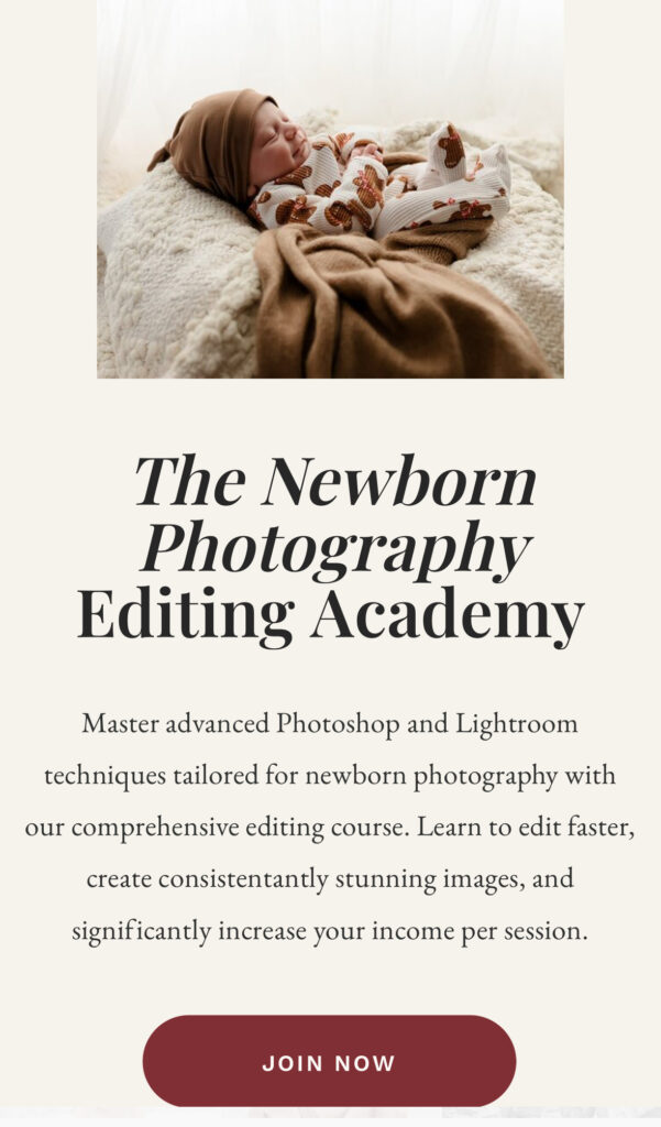Join the Newborn Photography Editing Academy to learn expert tips for optimizing AI photo editing credits and maximizing profits