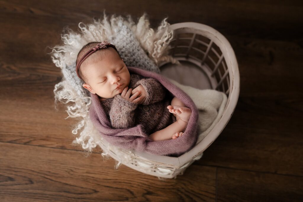 an example of a baby girl at the Glean and CO Studio- your best newborn photography near me result in Boise Idaho
